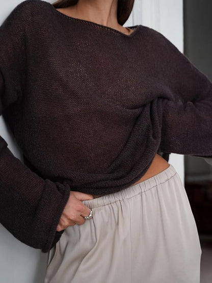 Elayne Knit in Schwarz, lässig im Alltag gestylt
