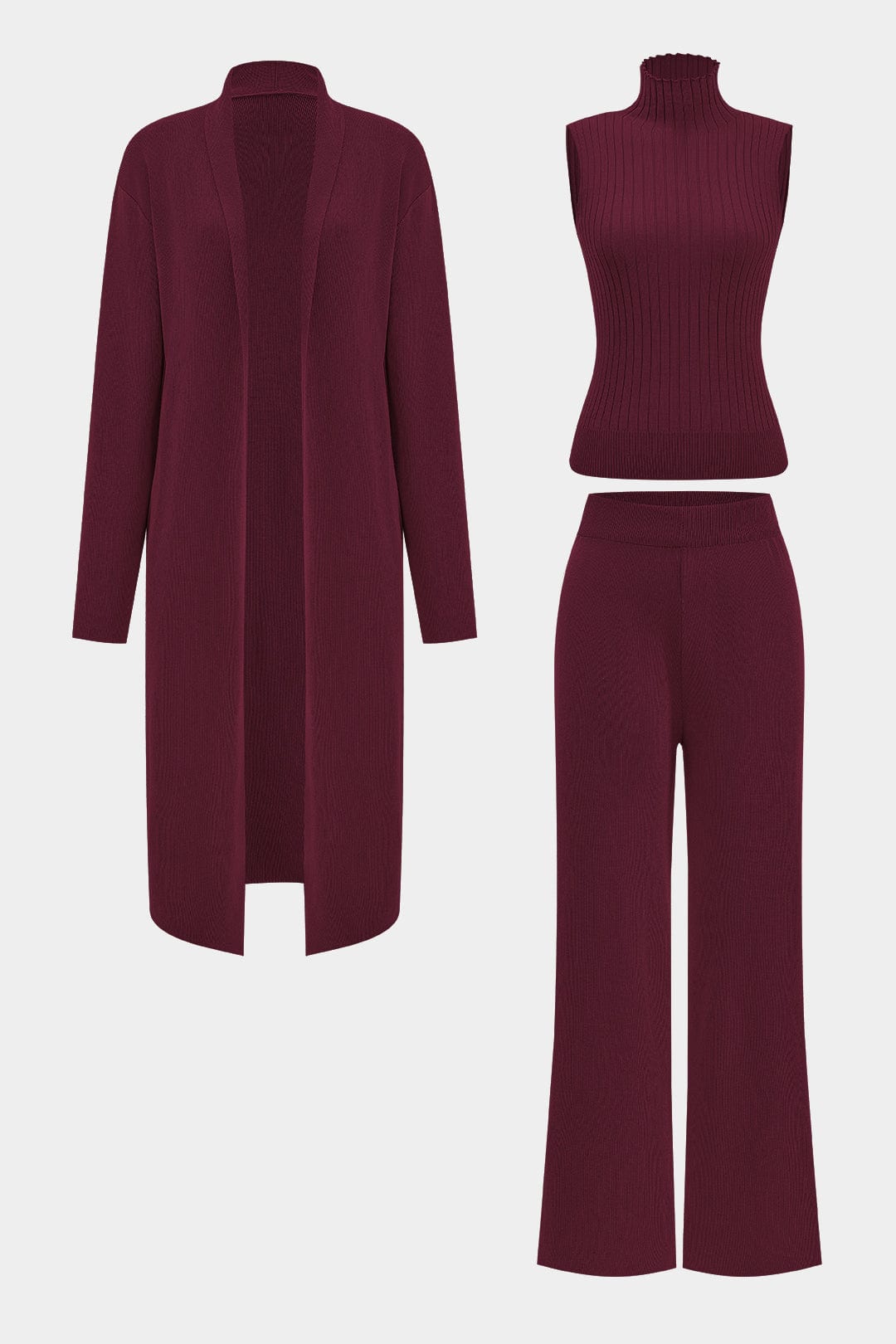 Damen Strickset Dreiteilig Modern - Norvielle