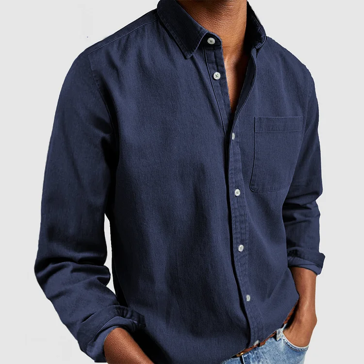 Herren Slim-Fit-Hemd Modern Baumwolle Weiß - Norvielle