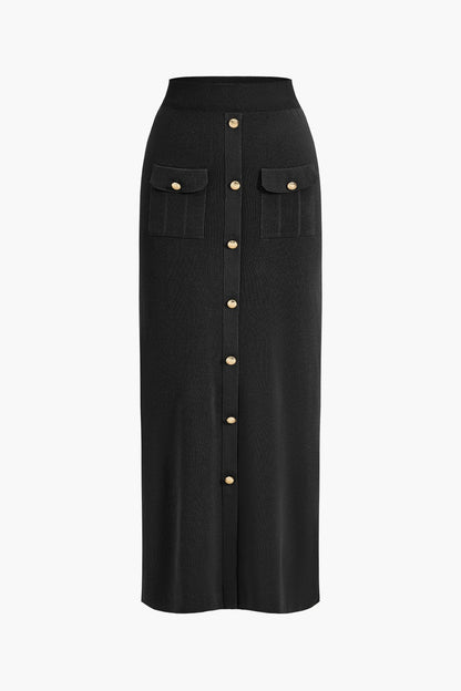 Damen Strickblazer Rock Kombination
