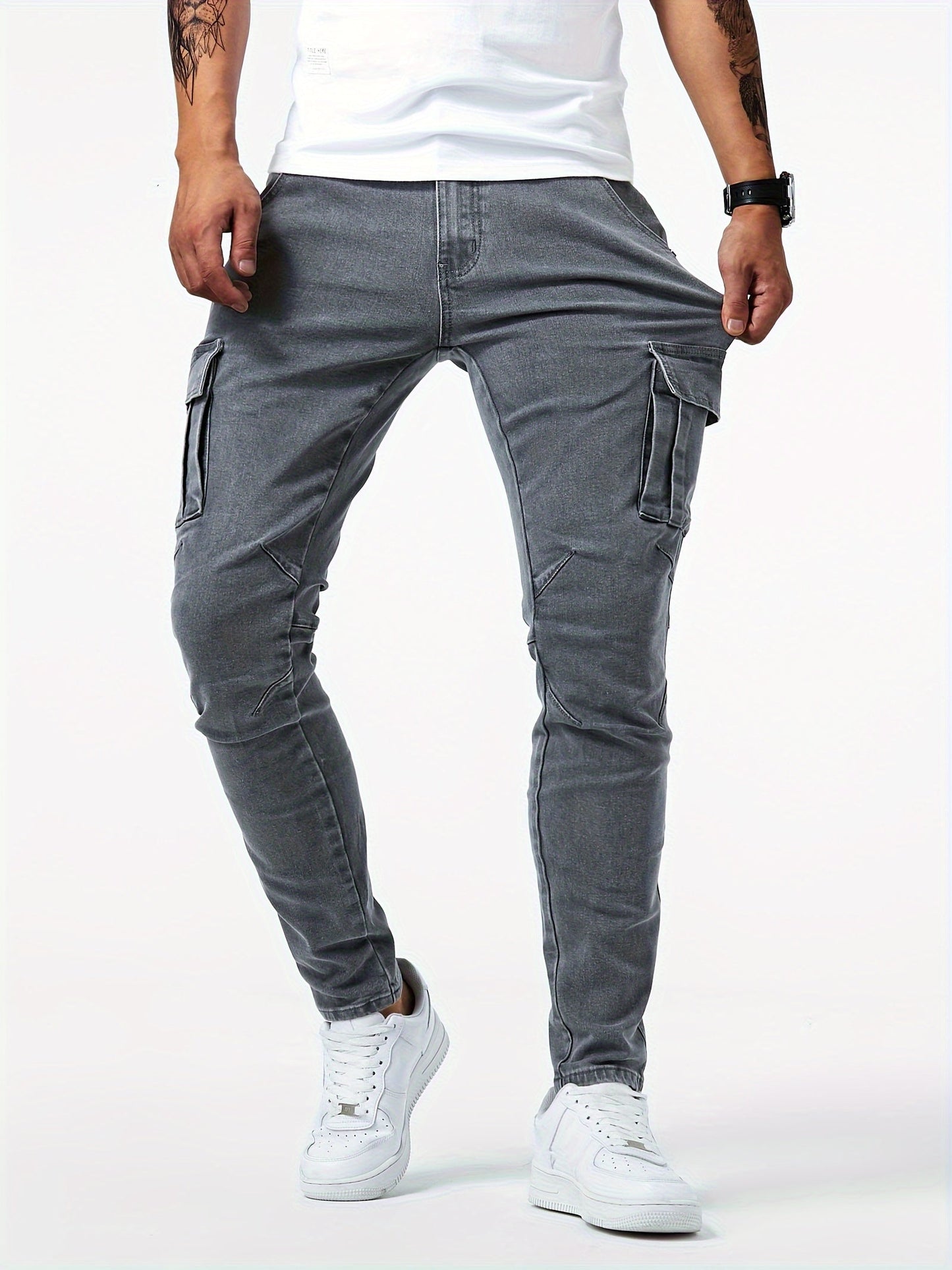 Herren Cargo-Hose Stretch Elastisch Bequem