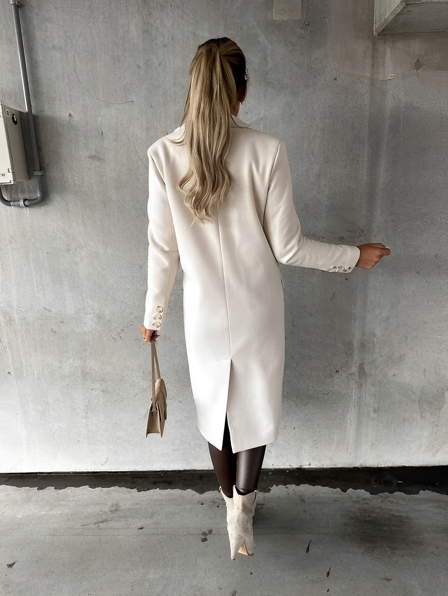 Damen Doppelreihenmantel Elegant Modern