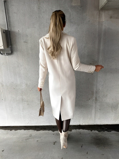 Damen Doppelreihenmantel Elegant Modern