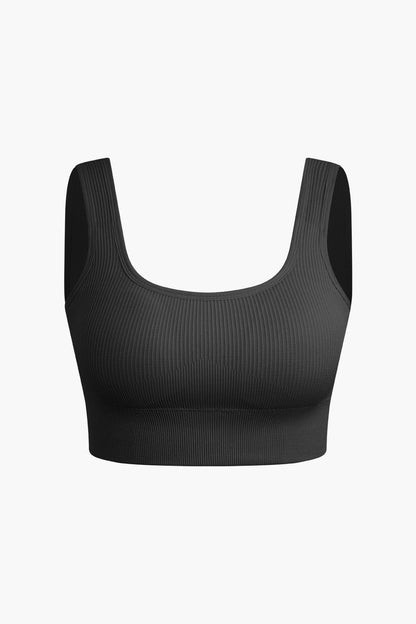 Damen Sport-Set Nahtloses Crop- Yoga-Shorts