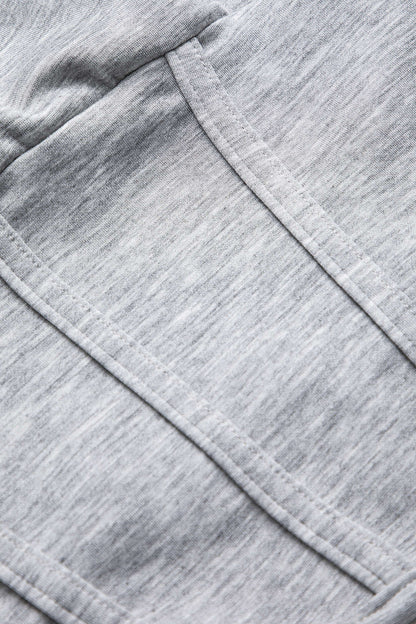 Damen Sweatset Cropped Pullover Skaterrock Grau