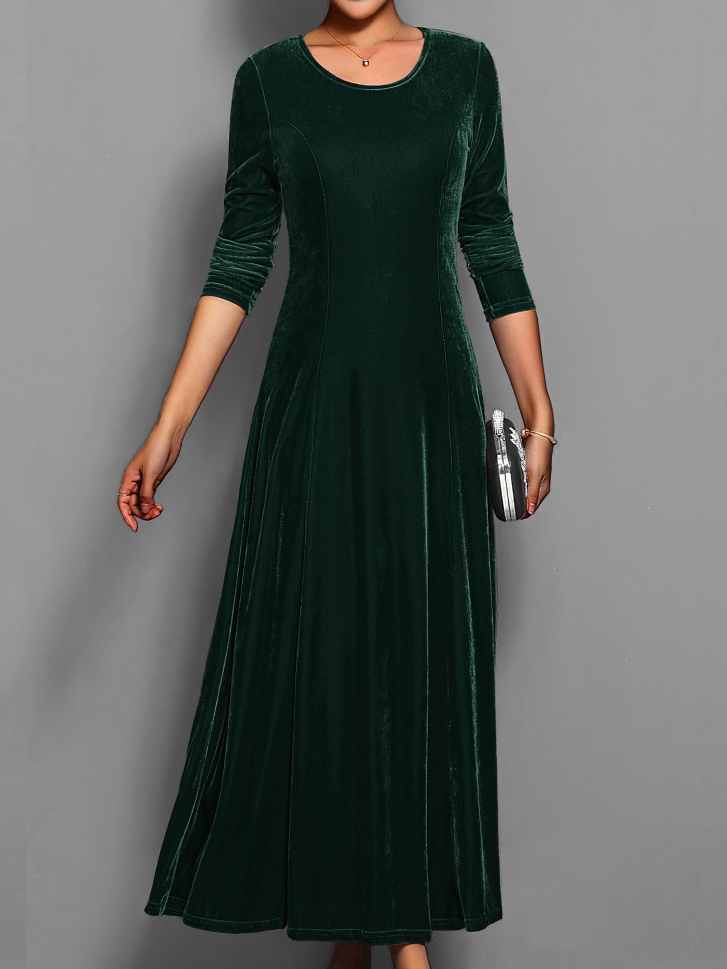 Damen Abendkleid Lang Slim Fit Elegantes Kleid