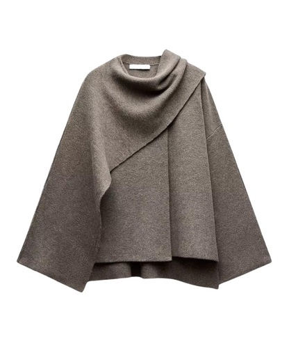 Damen Cape Mantel Eleganter Schal