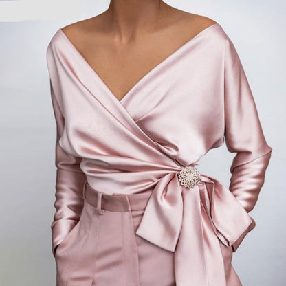 Damen Seidenbluse Elegante Bluse