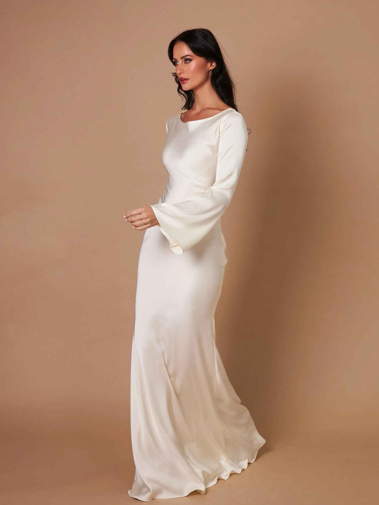 Sophie | Langärmliges Maxikleid – Fließender Schnitt für Eleganz und Komfort Zendoo.de