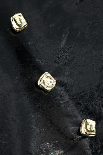 Damen Mini-Rock aus Lackleder Elegant Gold