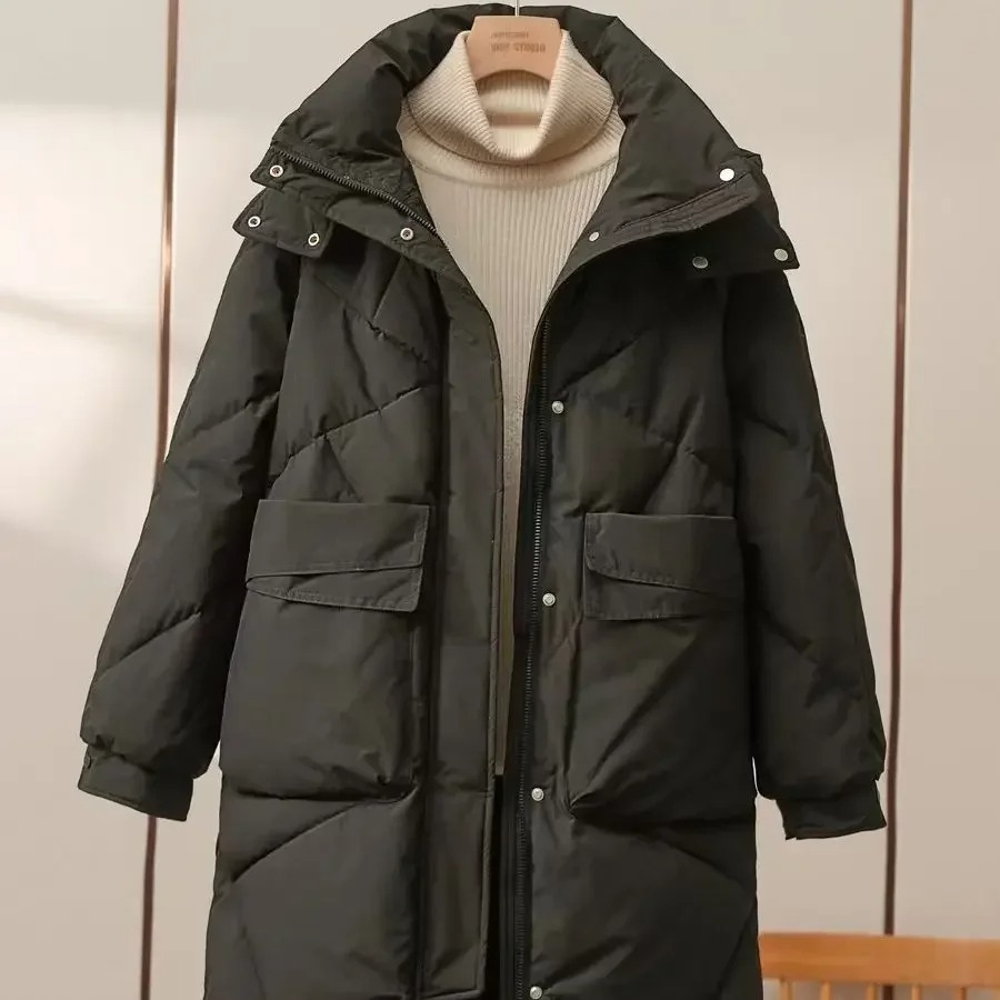 Damen Pufferjacke Leicht Grau Mit Umlegekragen