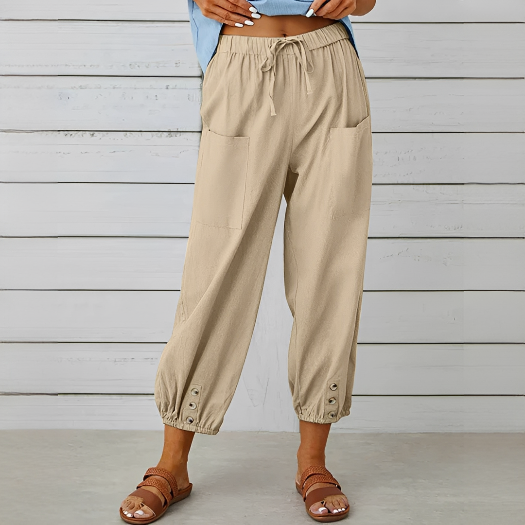 Damen Sommerhose Leichte Elegante Hosen