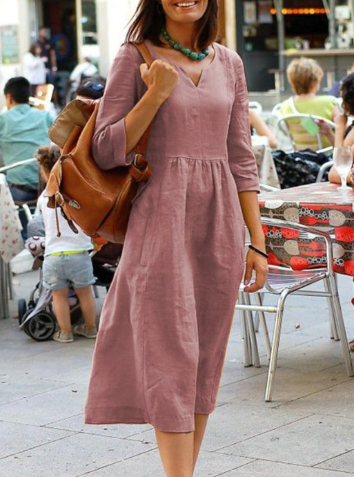 Eleganter Damen Langkleid Komfortabel