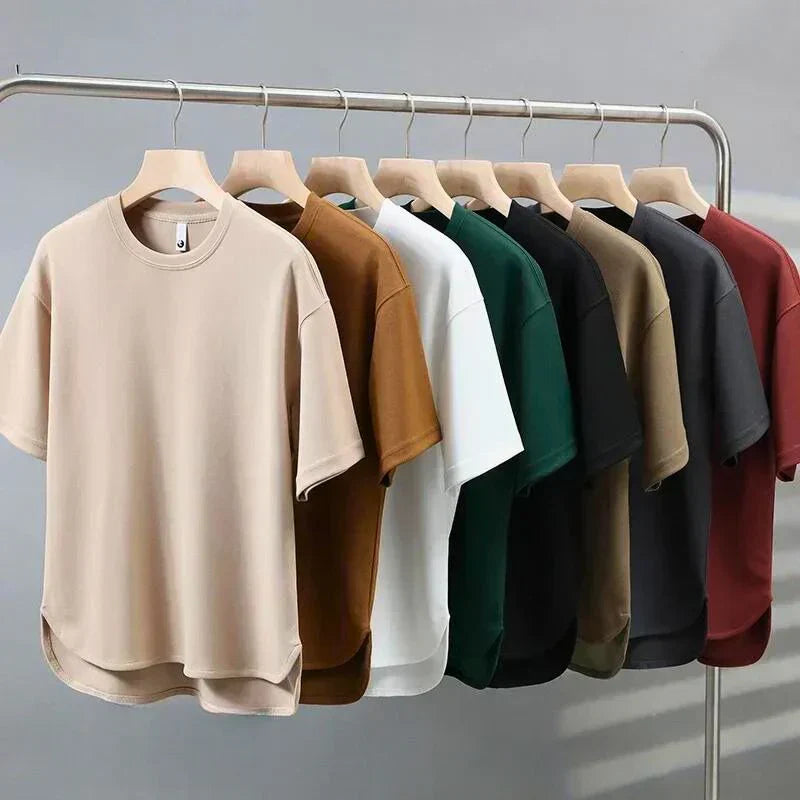 Herren Zweiteiler Set Baumwolle Bequem Schwarz - Norvielle