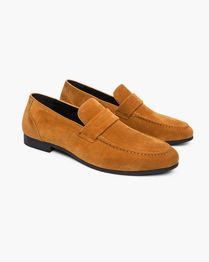 Männer Loafer Schuhe Wildleder Braun Elegante