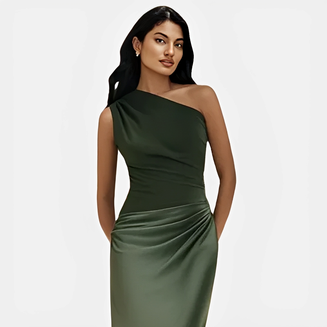 Damen Asymmetrisches Kleid Modern Eleganz
