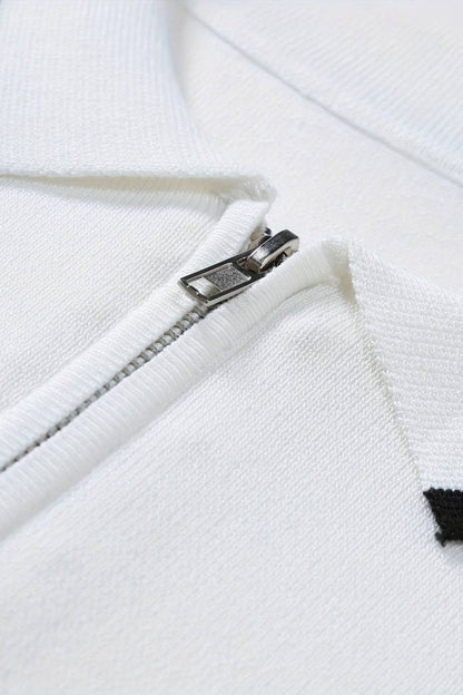 Herren Poloshirt Klassisch Mit Reißverschluss Modern