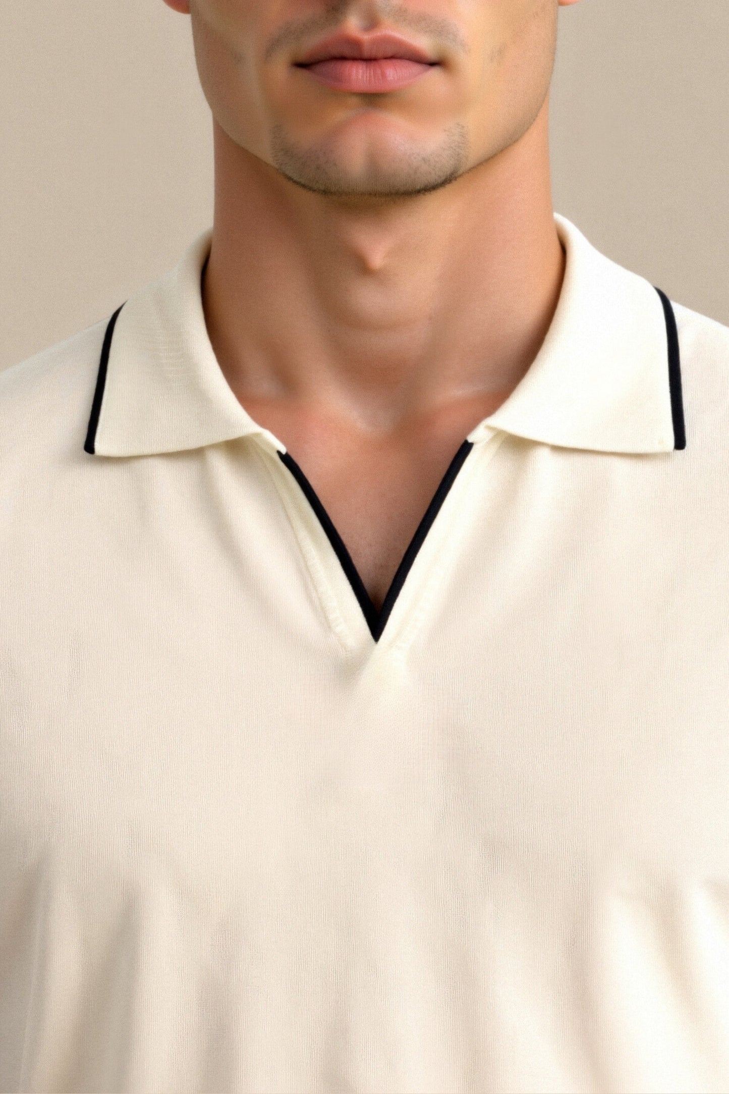 Herren Poloshirt Modernes Design Kontrastfarben Elegantes Aussehen