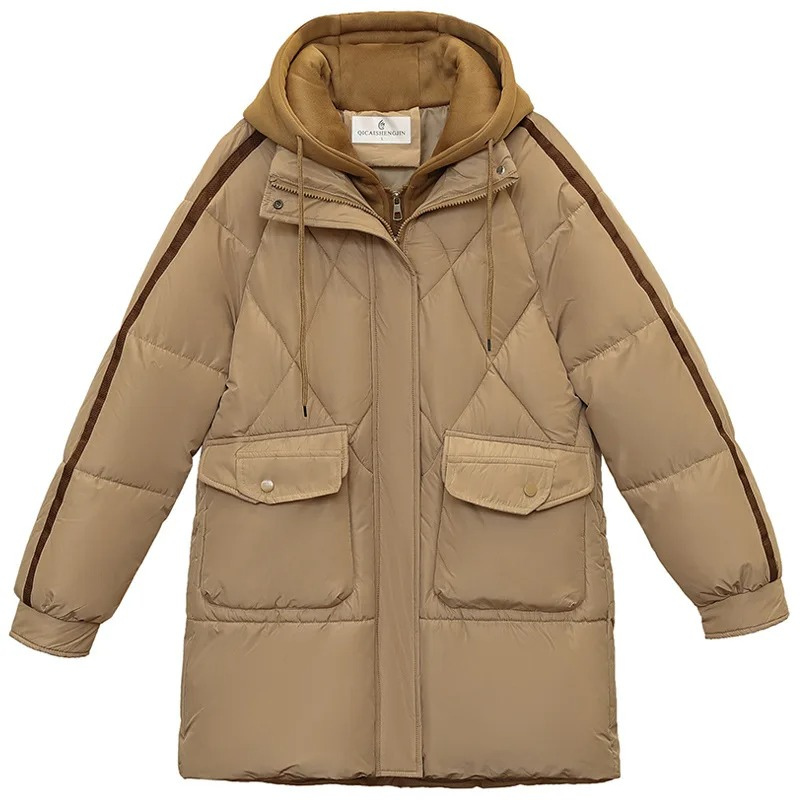 Langhaariger Steppmantel Damen Warm