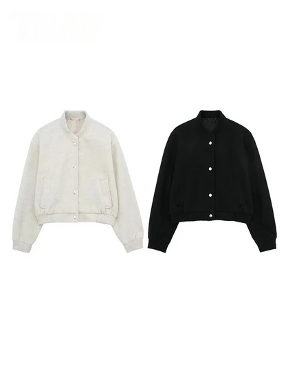Damen Cropped Bomberjacke Trendig