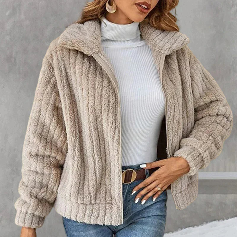 Damen Fleecejacke Weich und Warm