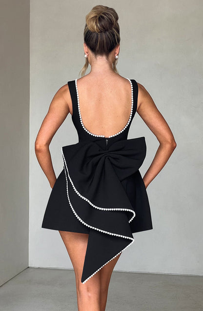 Damen Minikleid Hochzeitsgast Struktur Optik
