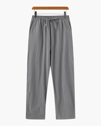 Herren Leinenhose Elastisch Bequem Sommer