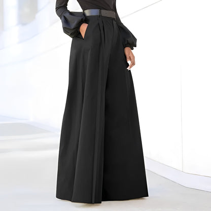 Damen Schlaghose Weit Bequem Elegant