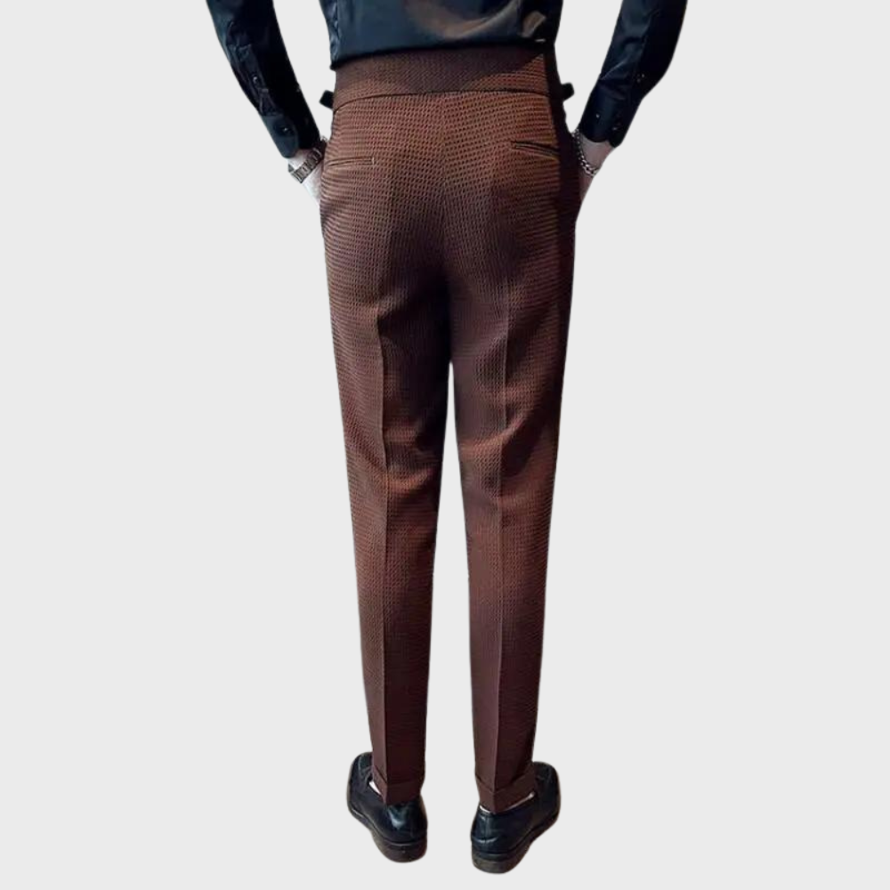 Herrenhose Kariert Hochtailliert Komfort