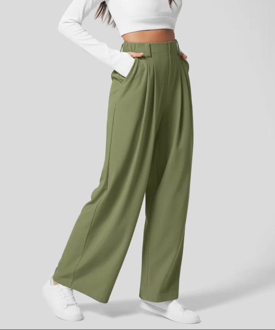 Damenhose Weite Beine Elegant