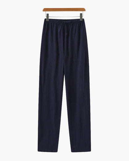 Herren Leinenhose Slim Fit Leicht Sommer