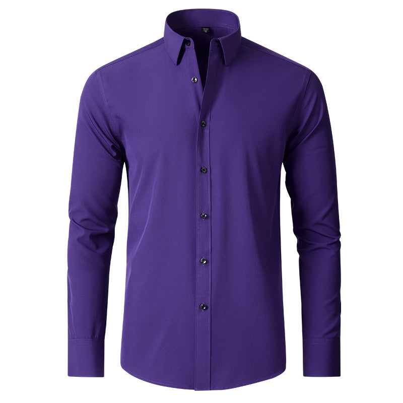 Herren Business Hemd Slim Fit Langarm Stretch