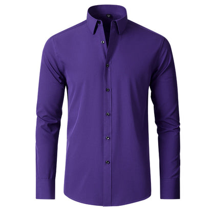 Herren Business Hemd Slim Fit Langarm Stretch