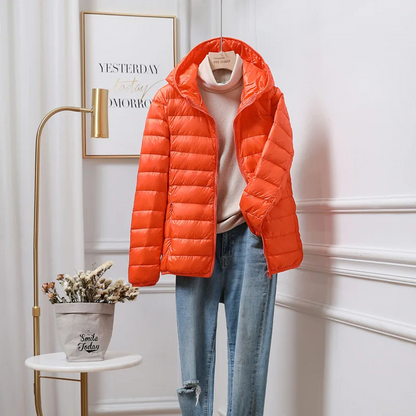 Damen Winterjacke Mit Kapuze Reißverschluss Warm