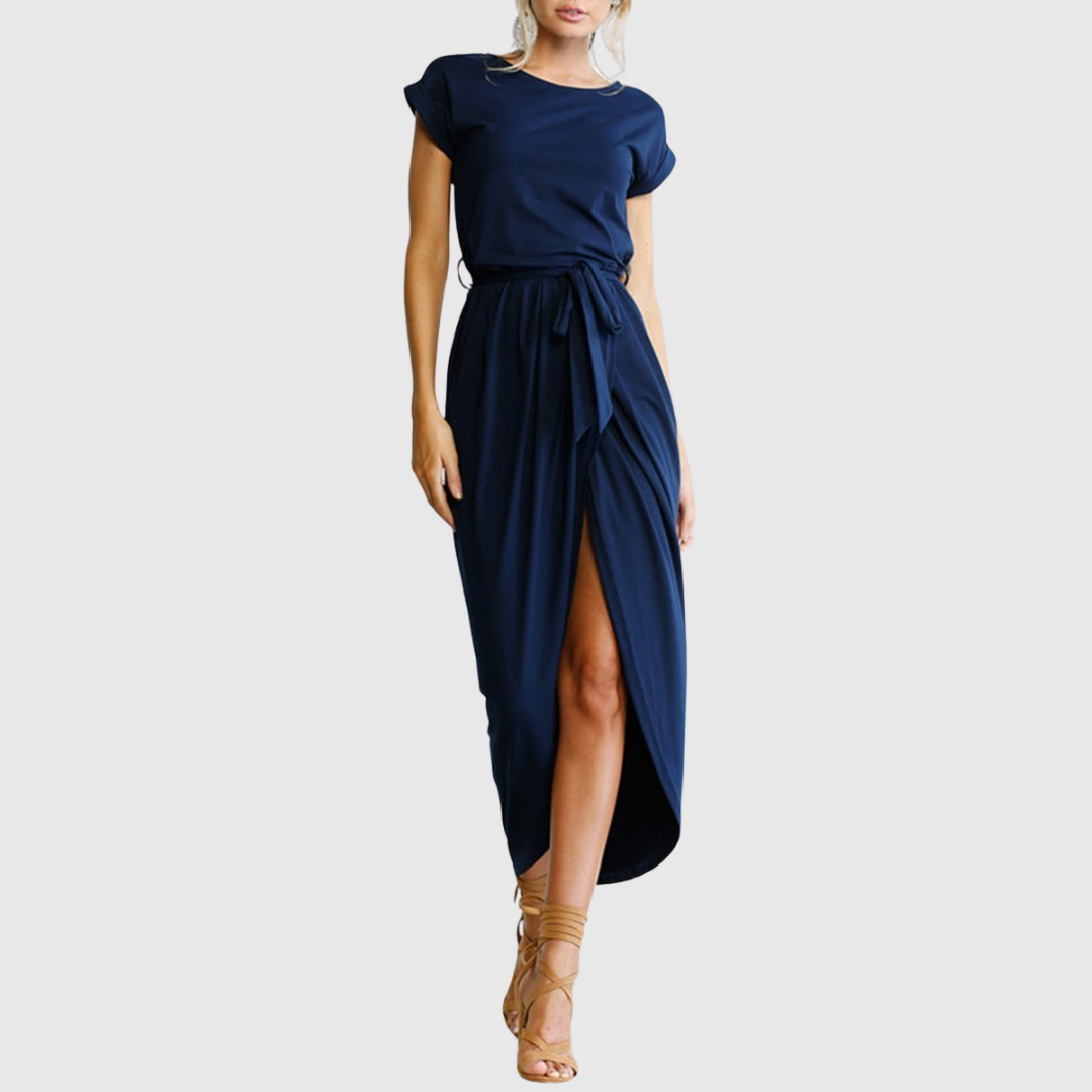 Damen Sommerkleid Midi Midi-Länge