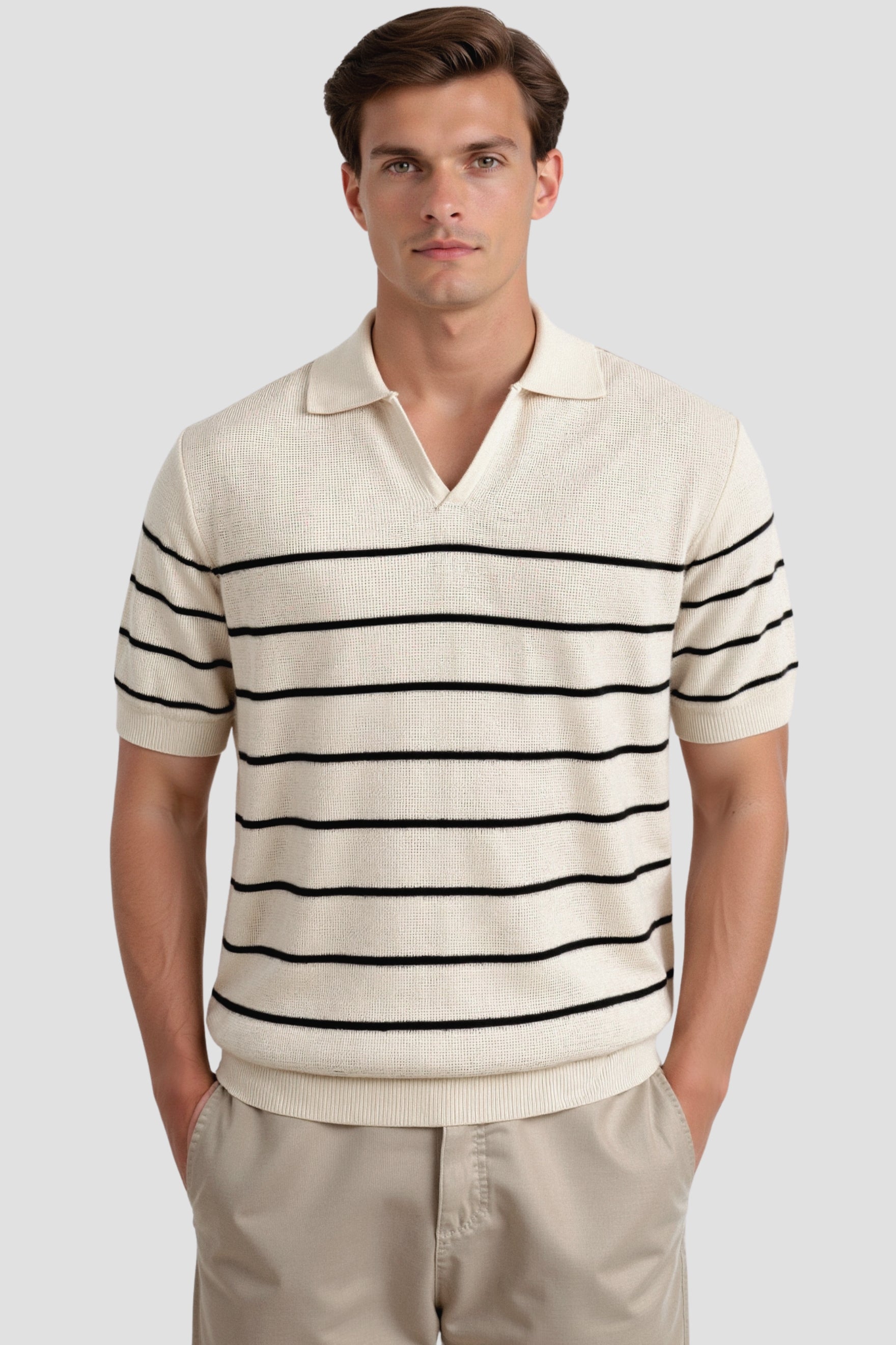 Herren Poloshirt Kurzarm Gestreift Klassisch - Norvielle