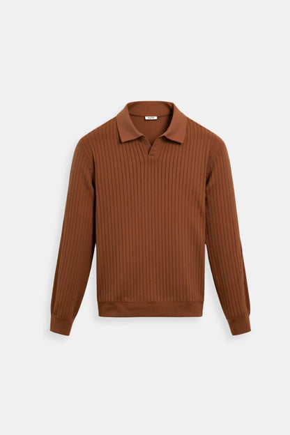 Elegantes Herren Poloshirt Slim Fit Modern Strick
