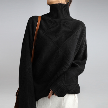 Damen Rollkragenpullover Kaschmir Weich Soft