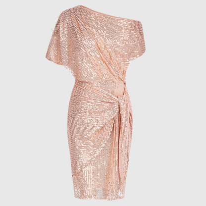 Damen Bodycon Kleid mit Pailletten Glitzernd