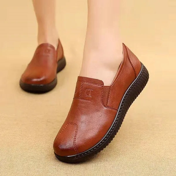 Damen Orthopädische Leder Schuhe Bequem