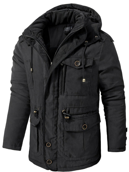 Herren Winterjacke Warme Kapuze Freizeitjacke - Norvielle
