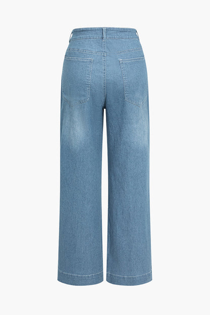 Damen Jeans Stretch Denim Weite