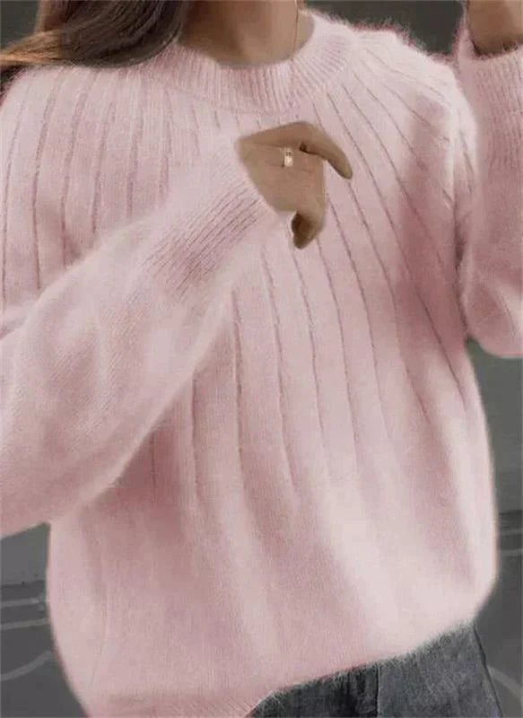 Damen Pullover Weich Herbstlich
