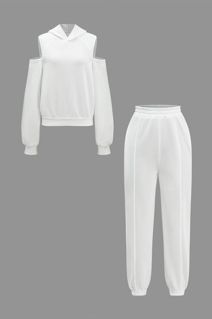 Damen Hoodie-Set mit Cut-Outs Trendy