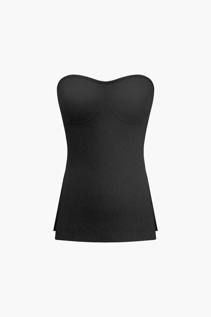 Damen Zweiteiler Set Bustier und Shorts