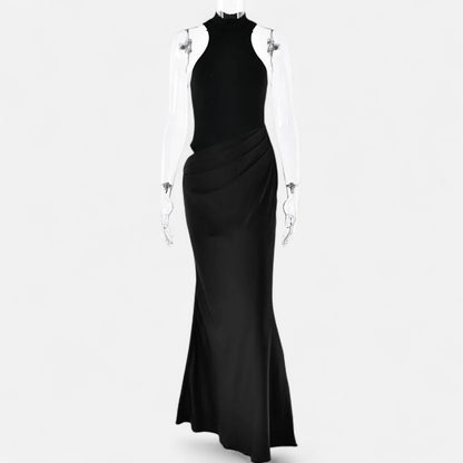 Damen Maxikleid Neckholder Cut-Out-Sommerkleid
