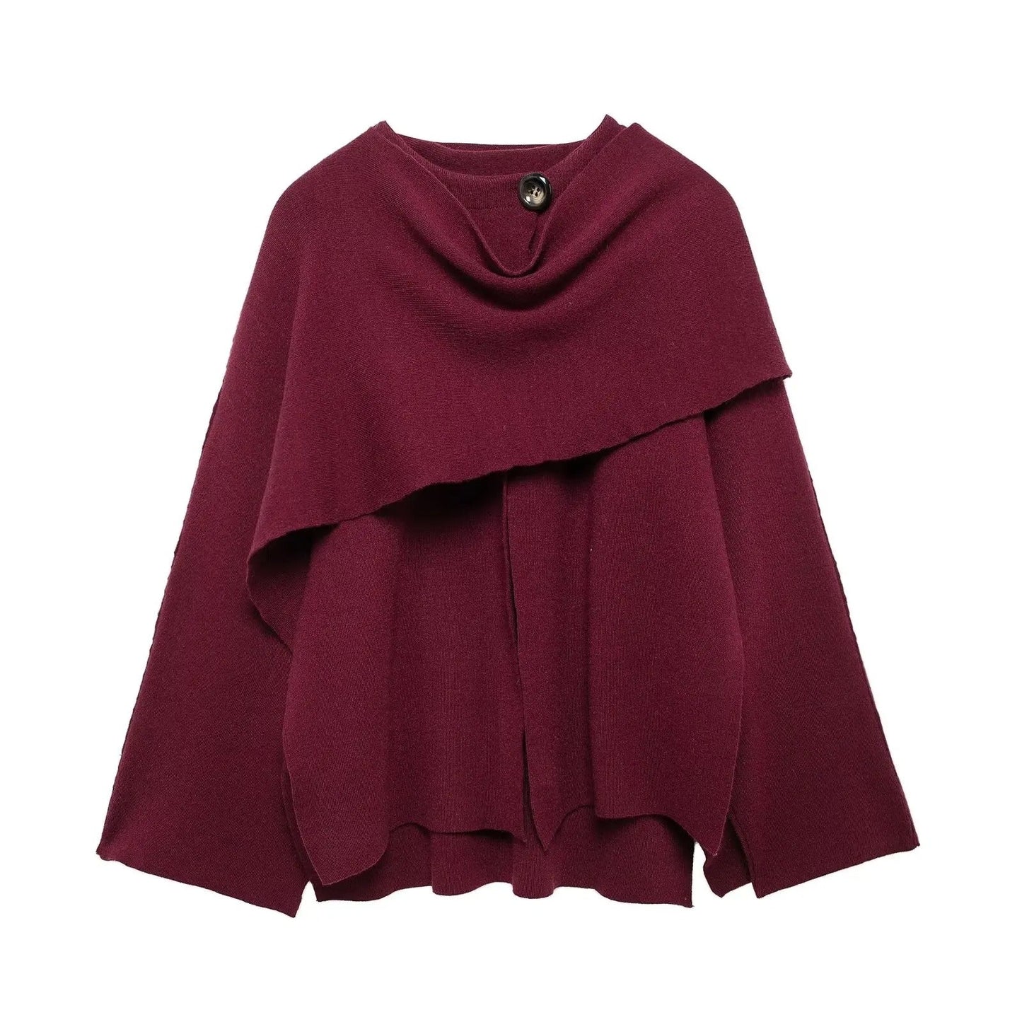 Damen Cape Mantel Eleganter Schal