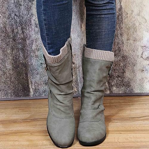 Damen Winterstiefel Weich Komfortabel Warm