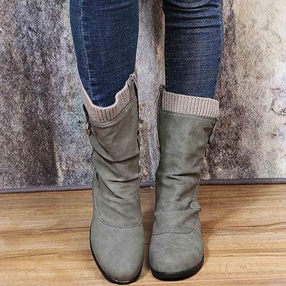 Damen Winterstiefel Weich Komfortabel Warm