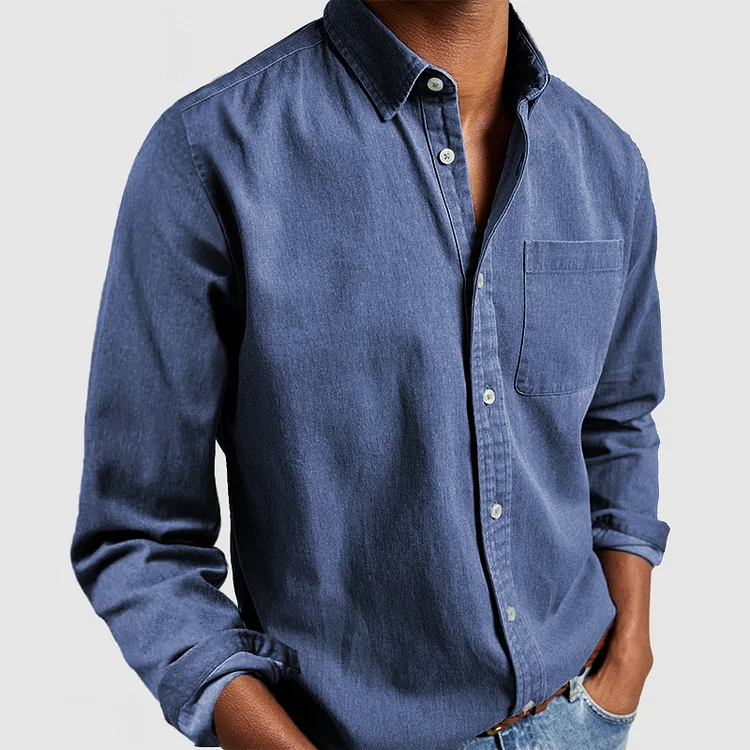 Herren Slim-Fit-Hemd Modern Baumwolle